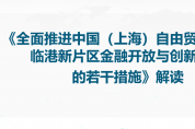 臨港新片區(qū)50條金融創(chuàng)新舉措發(fā)布！